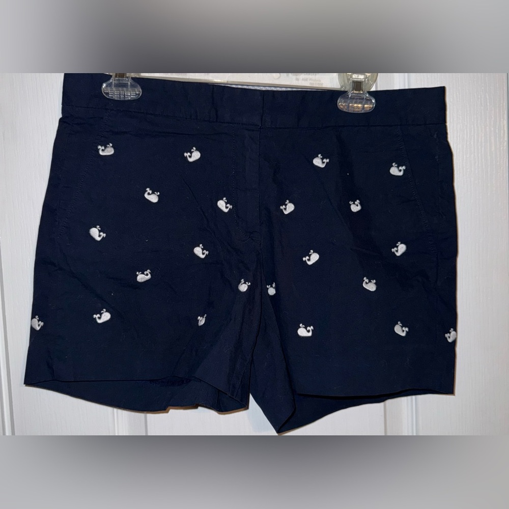 Brooks Brothers 346 Blue & White Whale Print Chino Shorts Women’s 10